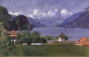 Max Buri Brienzersee-Landschaft oil on canvas